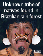 The Brazilian government has confirmed the existence of 200 unidentified tribal people in the Amazon rain forest.